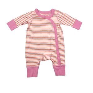 Hanna Andersson Moon & Back Striped Snap Romper